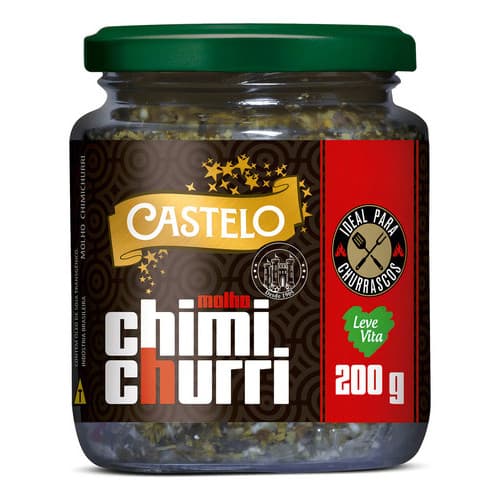 Molho Chimichurri Castelo 200g Tempero Pronto Para Churrasco