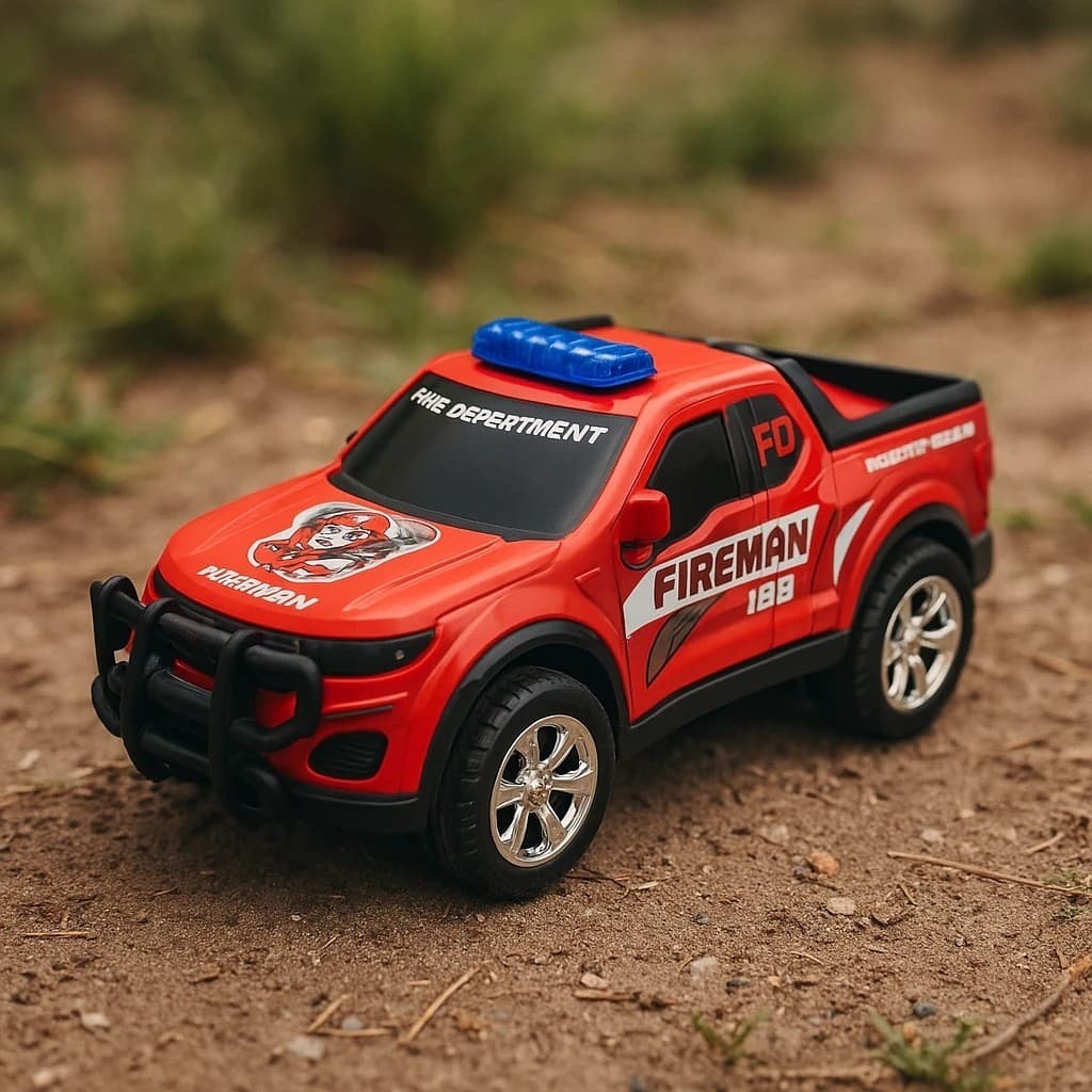 Caminhonete Bombeiro Brinquedo Infantil Carrinho Fricção Crianças Presentes Veículo Resgate Sirene