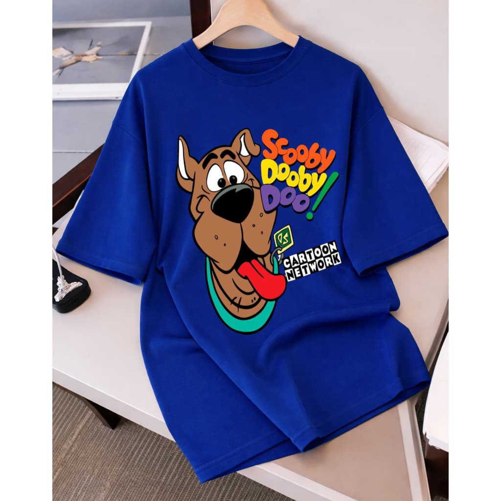 Camisa Feminina 100% Algodão Fofo Treino Academia Musculação Fitness Oversized Scooby Cartoon