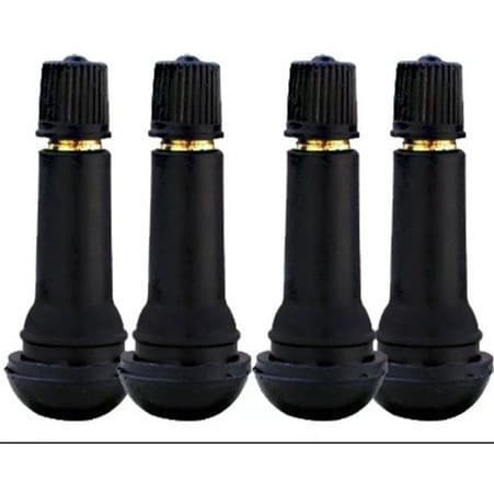 Kit 4 Bico De Pneu Sem Câmera Tr414 De Válvula De Ar carro aro:13, 14, 15, 16, 17 e 18 Universal