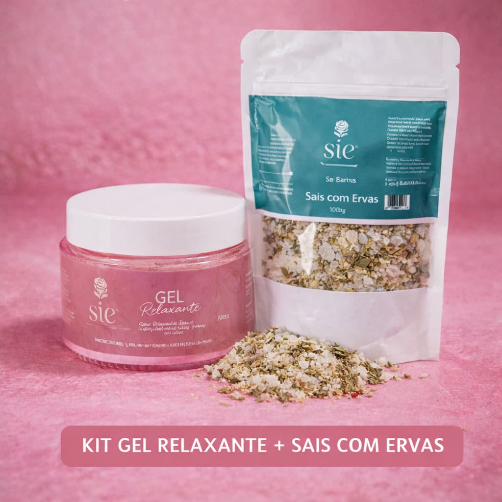 Kit Gel Relaxante + Sais com Ervas