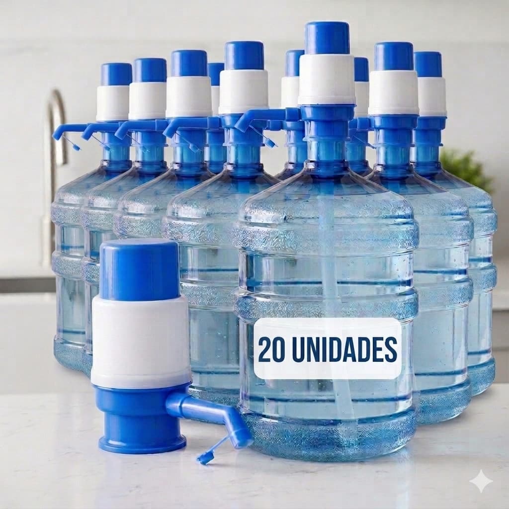 Kit Bomba Manual Galão Garrafão 10/20 Litros Água Mineral Alta Presão