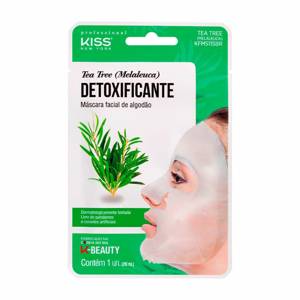Máscara Facial Coreana de Algodão - Kiss New York