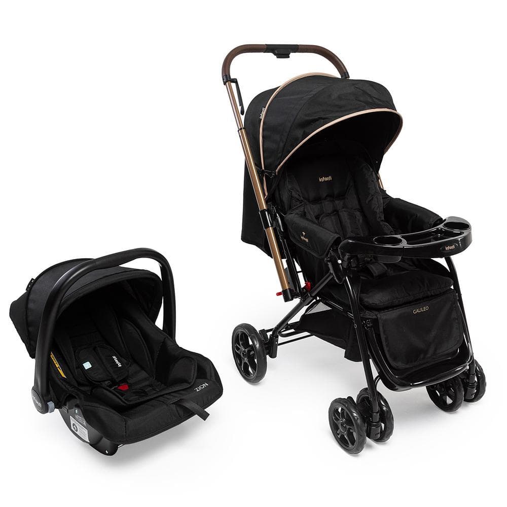 Carrinho com Bebê Conforto Galileo Infanti Travel System 0-15kg Preto Mocca
