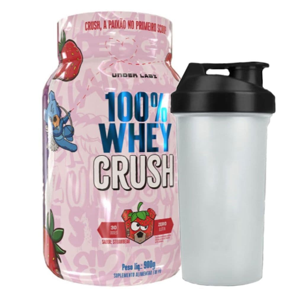 Whey Concentrado Strawbear 900g Coqueteleira - Under Labz