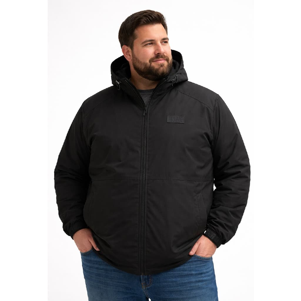 Jaqueta Masculina Red Nose Plus Size Capuz Ajustável Bolsos Frontal Zíper