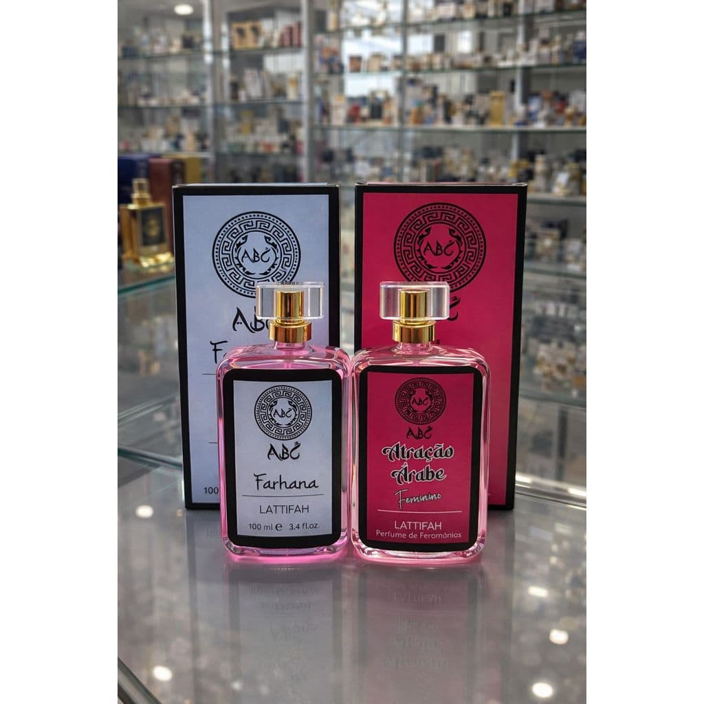 Kit 02 Perfumes Femininos Árabes Farhana e Atração 100 ML