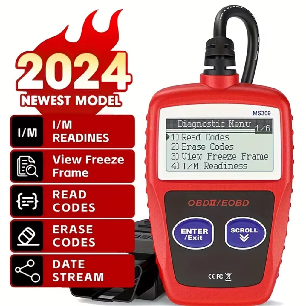 Scanner Automotivo Avançado OBD2 MS309 – Leitor de Códigos de Falha