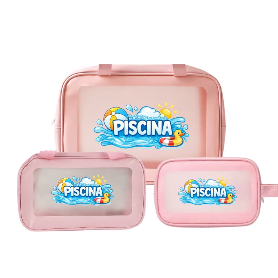 Kit Bolsas Necessaire Impermeável Transparente Piscina Praia