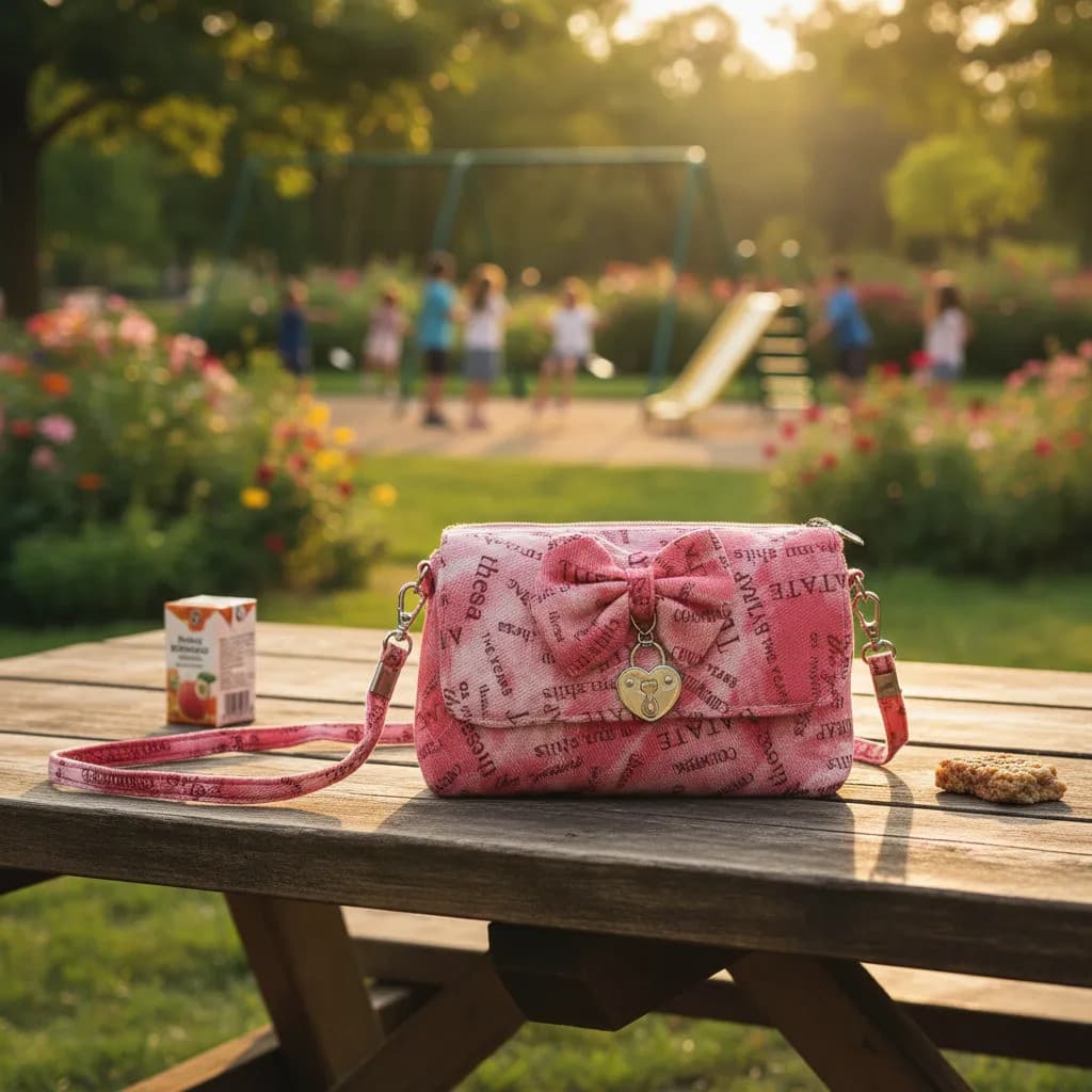 Bolsa Feminina Transversal Laço Passeio Infantil Juvenil