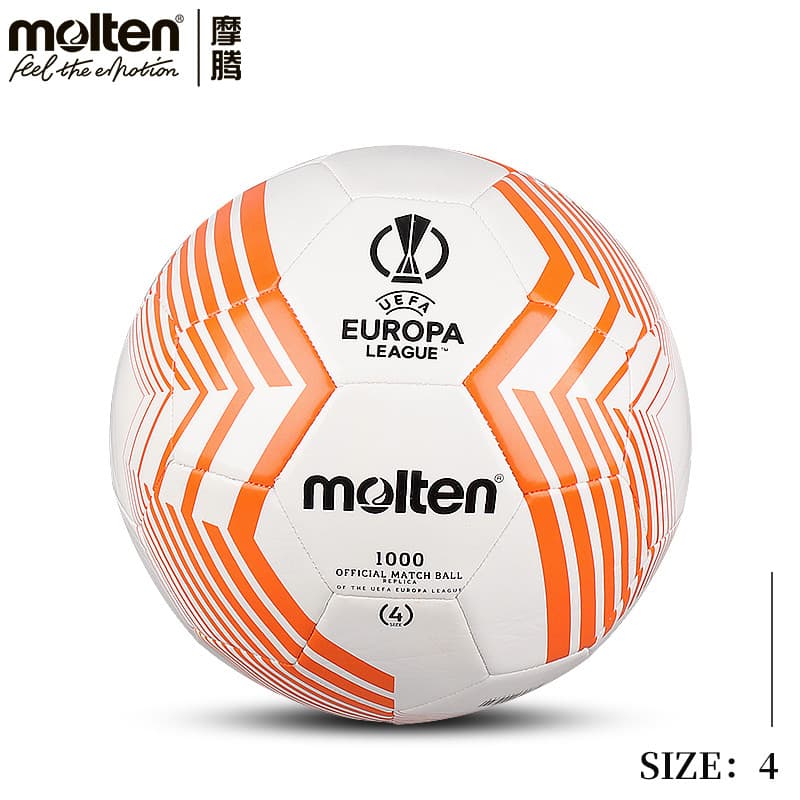 Futebol fundido fundido No. 5 Não. 4 Copa Europeia Réplica TPU Couro Macio Futebol Infantil Costurado à Máquina 1.000