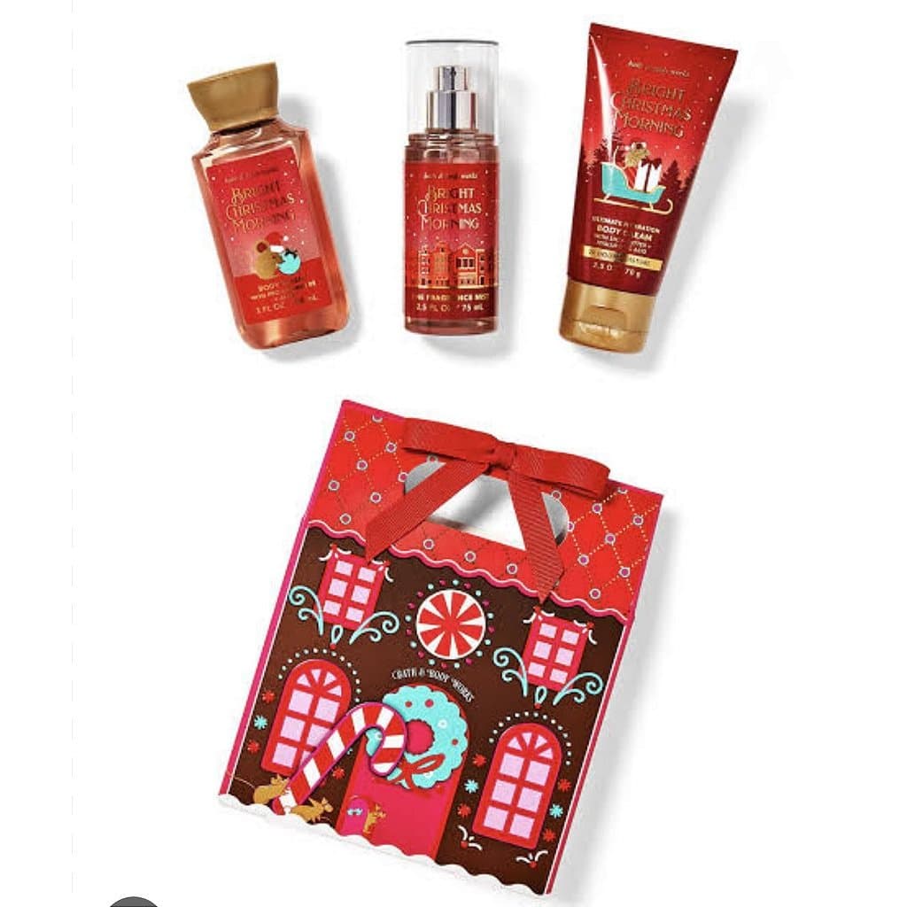Kit Presente Bright Christmas Morning Miniatura (3 itens) Bath & Body Works