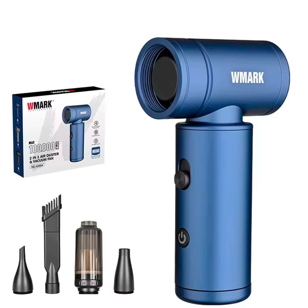 Soprador Succao Vacuo 2IN1 Ergonomico Wmark NG AD004 Azul