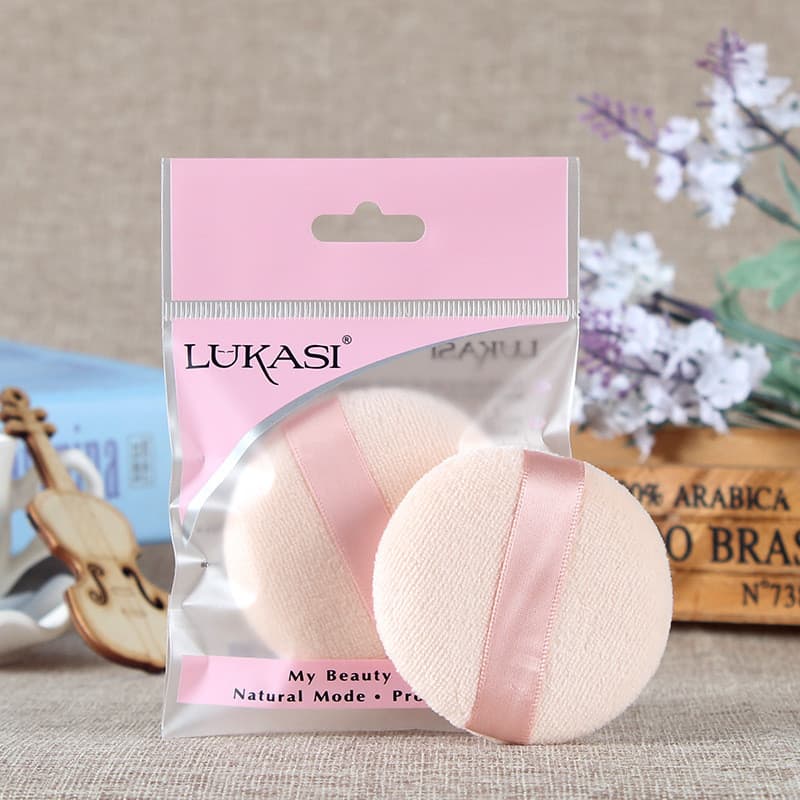 Ferramentas de beleza seca pele-amigável maquiagem puff puro algodão camurça beleza puff redondo solto puff solto
