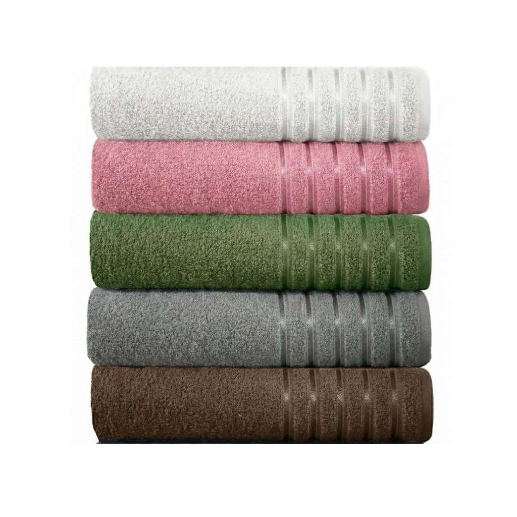 Kit 5 Toalhas De Banho 100% Algodão Felpuda Alta Absorção 70x140cm Comfort Teka