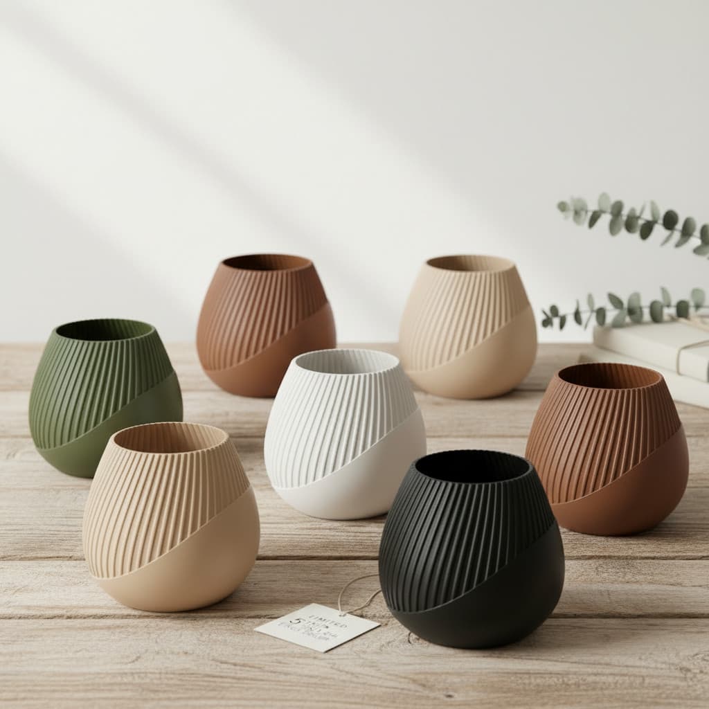 Vaso Decorativo Texturizado Cachepot  Minimalista