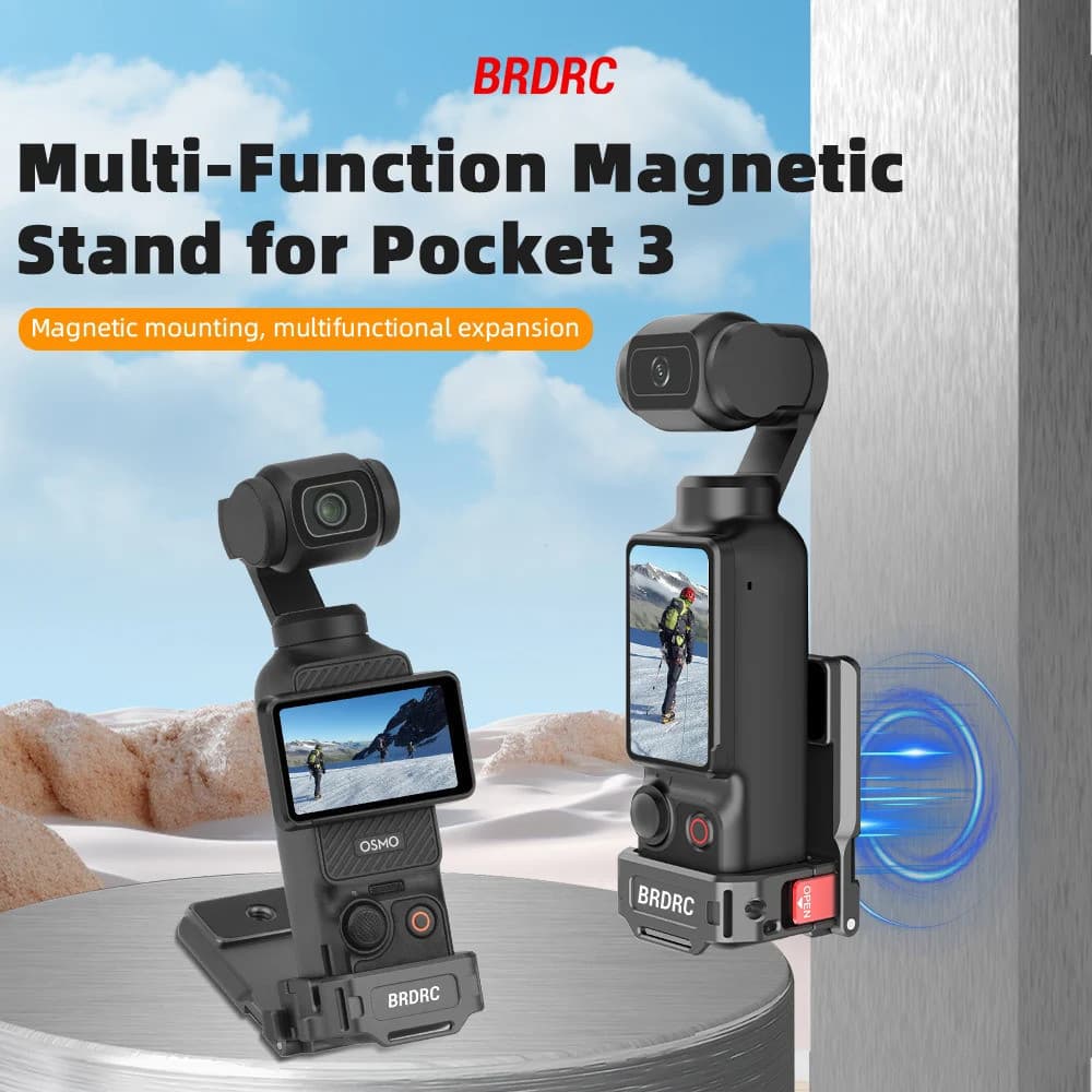 Moldura Adaptadora Magnética 2025 Para DJI Osmo POCKET 4/3suporte De Expansão De Câmera Base De Montagem De Mesa Vlgo Ac