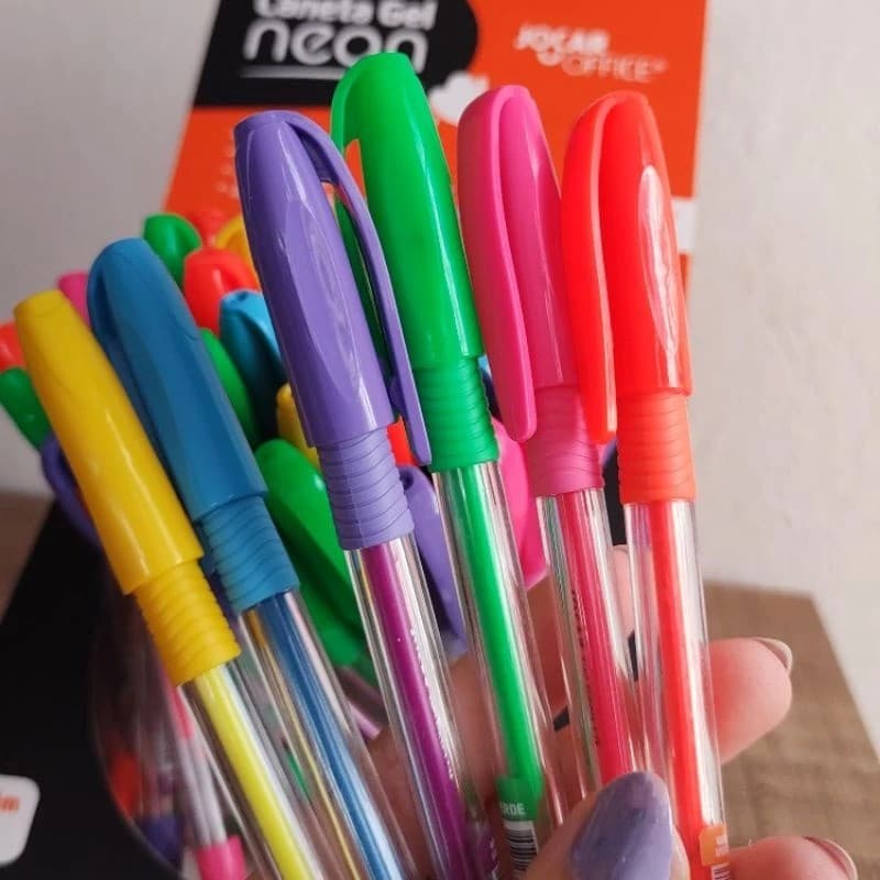 CANETA EM GEL NEON JOCAR OFFICE 1.0