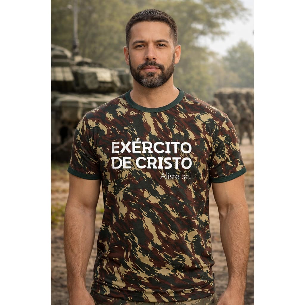 Camiseta Tradicional Exército de Cristo | 100% Algodão