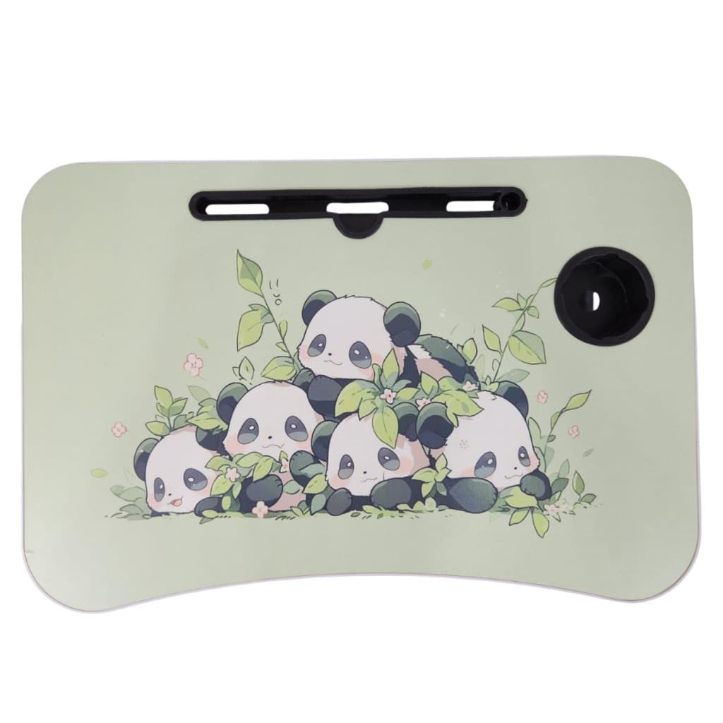 Mesa Escritório Portátil Notebook Dobrável - Estampa Panda Desenho Animado Estilo Anime