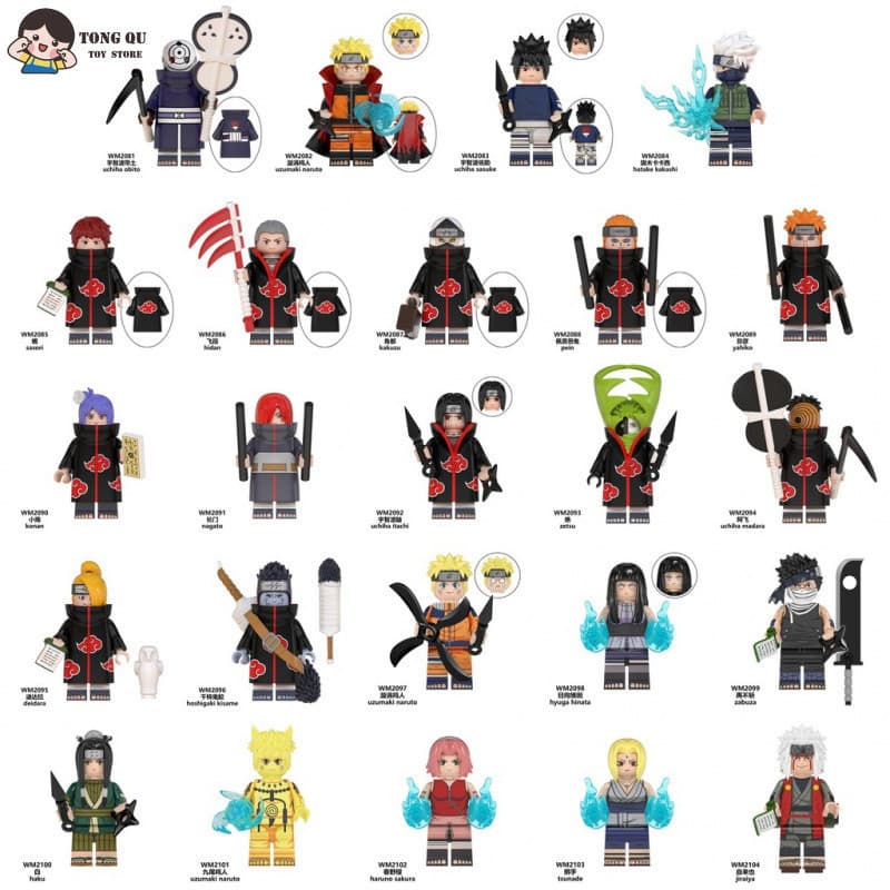 Crianças brinquedos menino presentes decorações de mesa Akatsuki blocos de construção decorativos