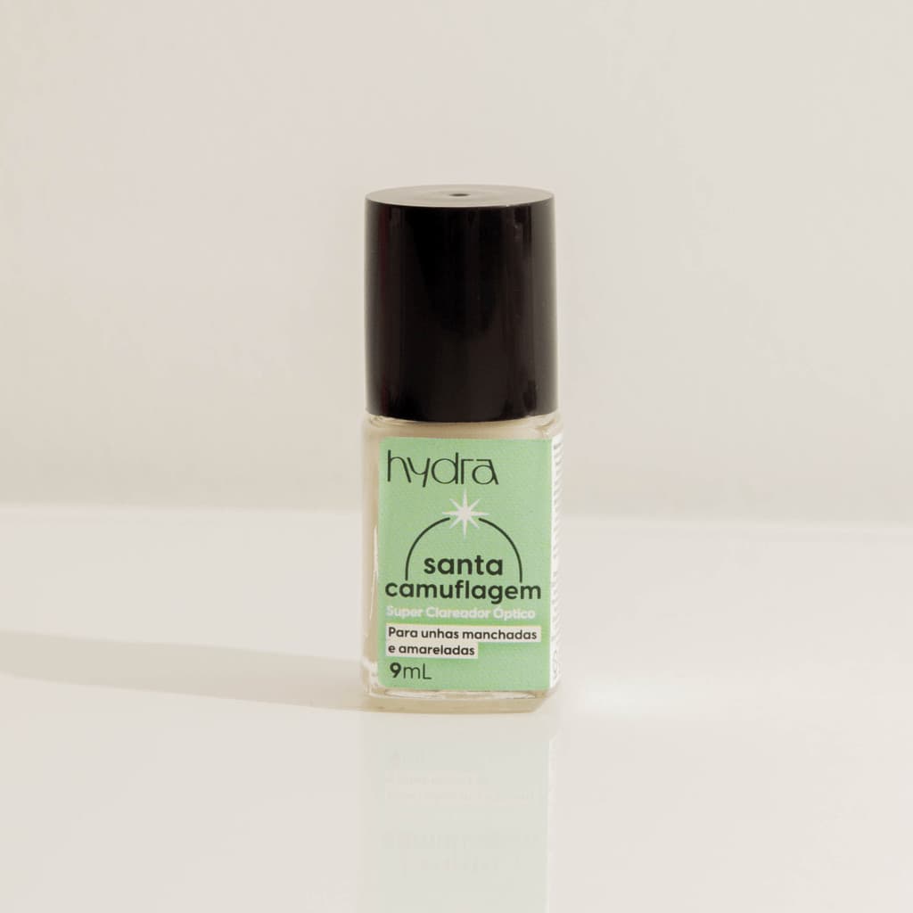Santa Camuflagem Base Clareador Óptico para unhas amareladas 09mL Hydra Cosméticos tratamento para unhas
