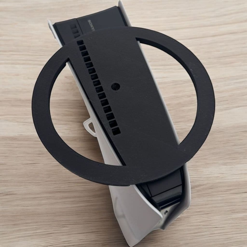 Suporte Vertical PS5 Slim Preto Base De Mesa Com Encaixe Seguro E Melhor Fluxo De Ar