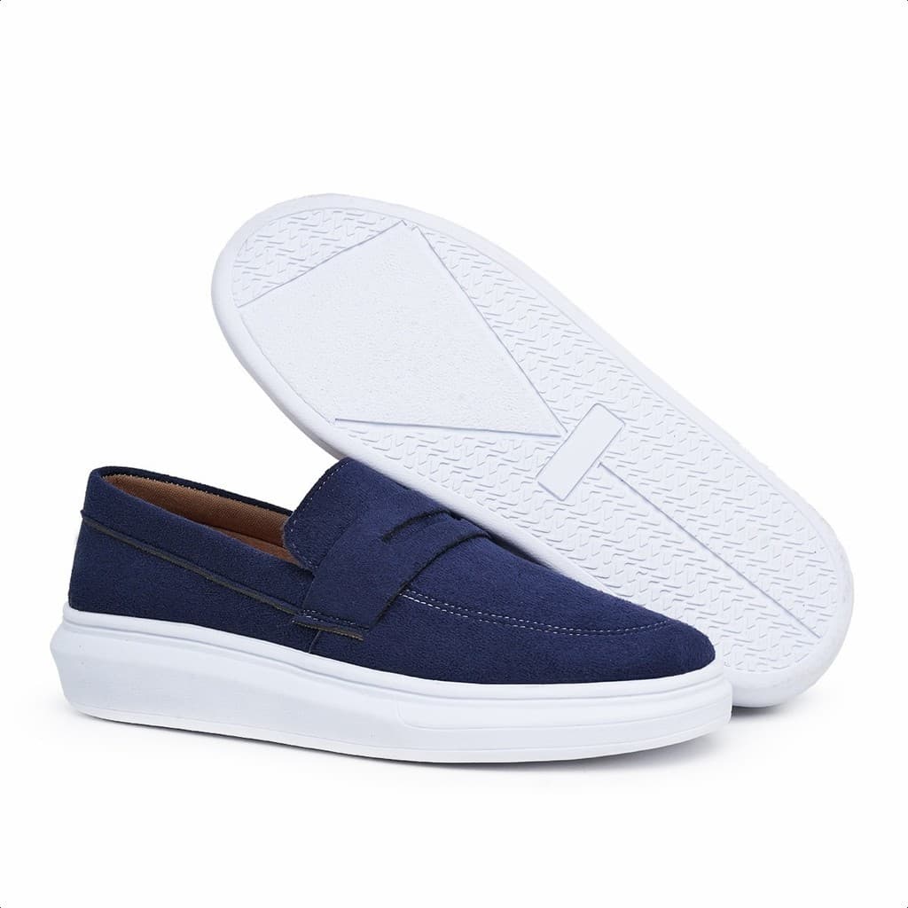 Mocassim Masculino Casual Slip On Confortável Sola Alta Dia a Dia