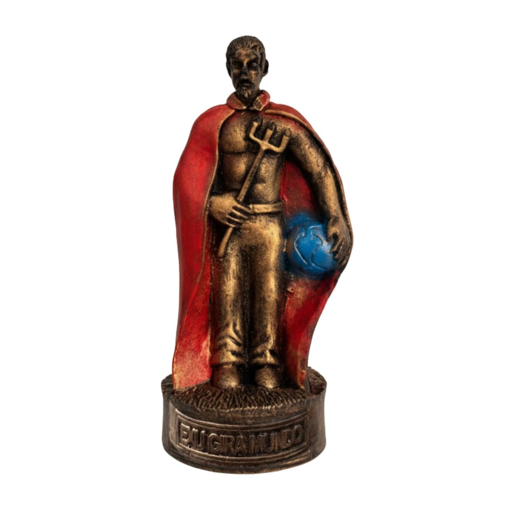 Escultura Exu Gira Mundo Vintage Resina 10 cm