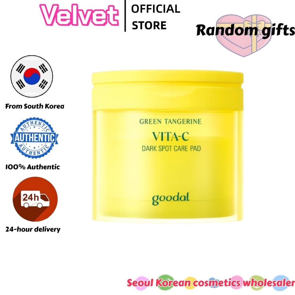 [GOODAL] Toner Pad Plus de Tangerina Verde com Vitamina C (140ml, 70 unidades) / Ilumina o tom da pele, hidrata e limpa