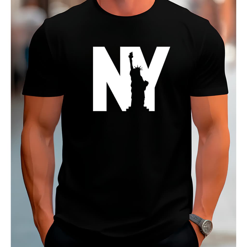 Camiseta NY Unissex Estampa Urbana | Estátua da Liberdade | Camisa Streetwear Moderna
