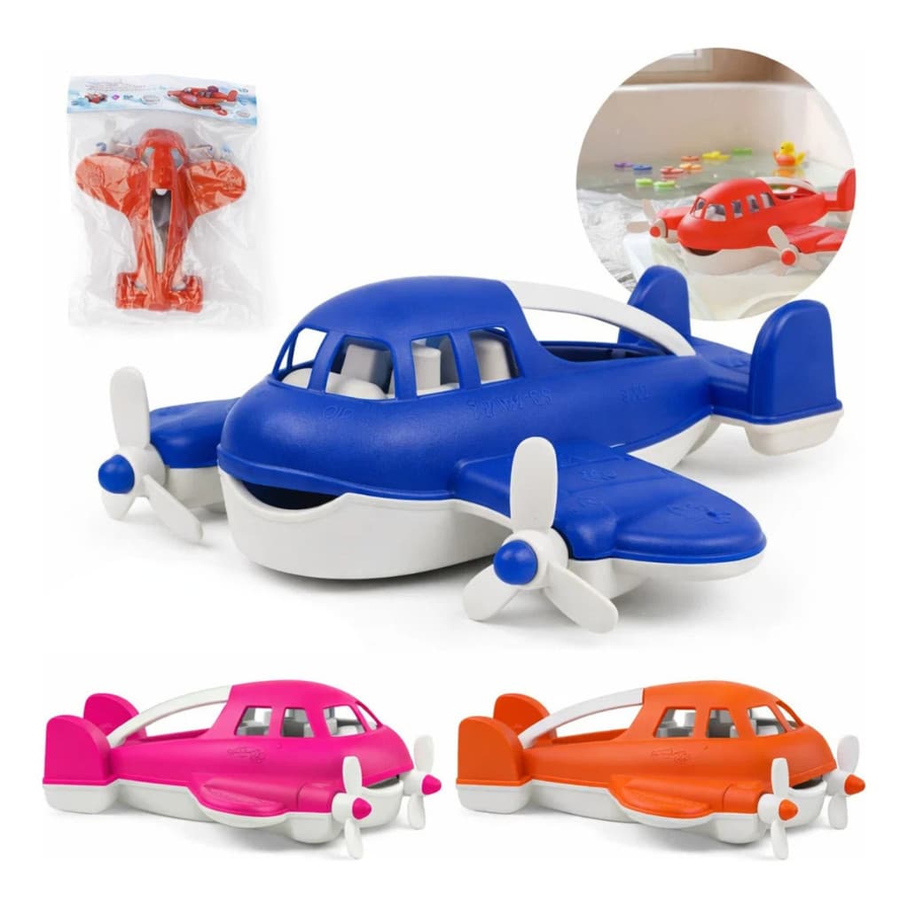 Brinquedo Banho Avião Bebe Infantil Interativo Agua Plana