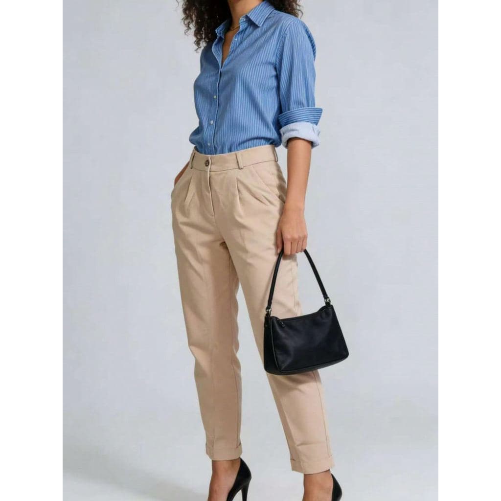 Calça Alfaiataria Feminina Reta Plus Size com Vinco | Elegante e Confortável