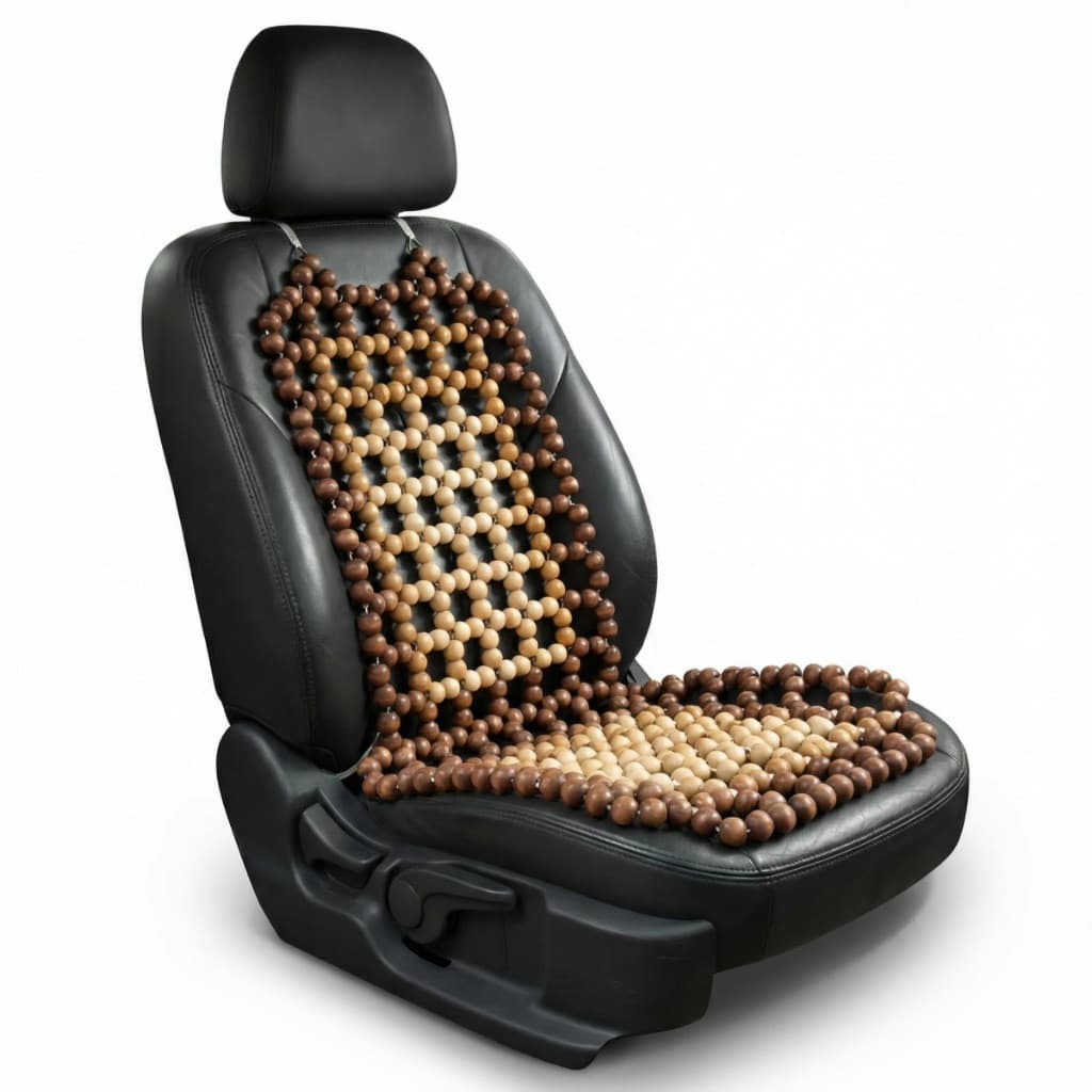 Encosto Massageador Ortopédico Bolinhas Madeira Carro Caminhão Universal Lombar