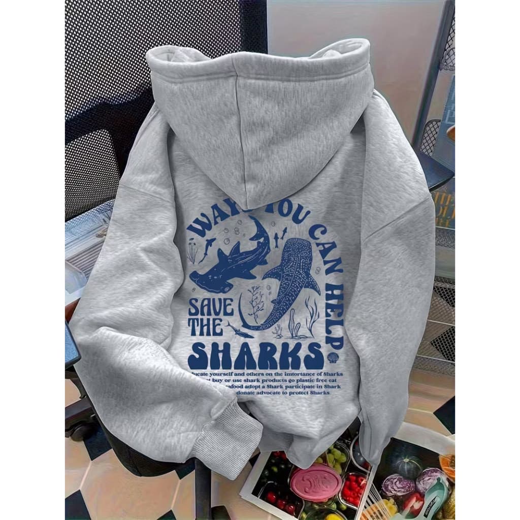 Moletom Canguru Adulto Estampa Sharks Circulo 1144 Streetwear Moderno Confortável Quentinho