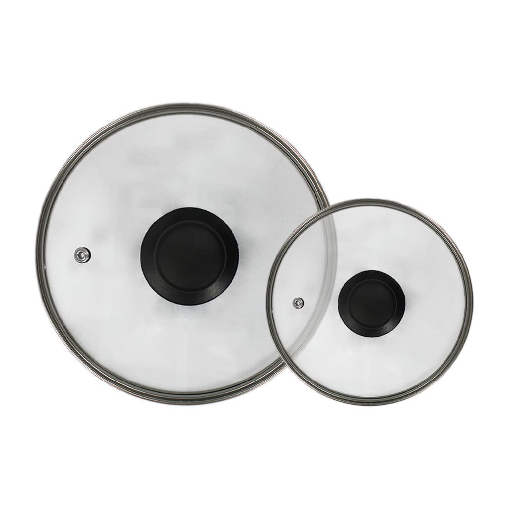 Tampas Temperada De Panela Frigideira Caçarola Para Cozinhar 24cm & 16cm