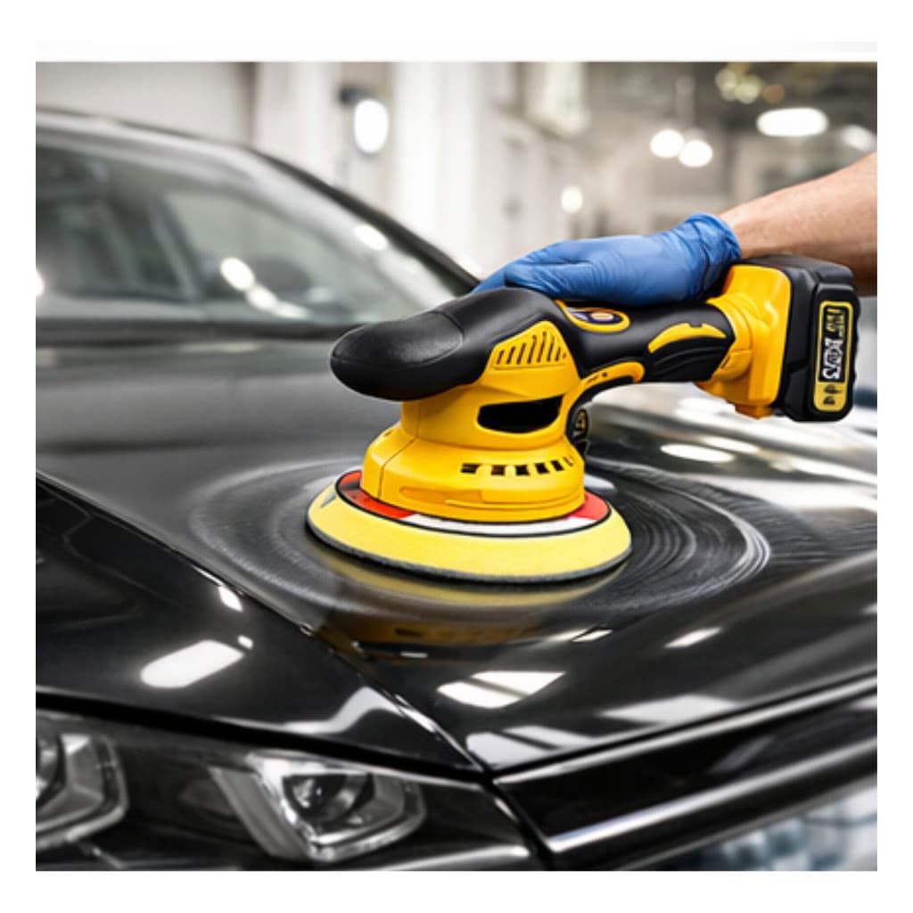 Politriz Elétrica Sem Fio Automotiva 2x Bateria 21V Recarregável Com Boinas Kit Completo
