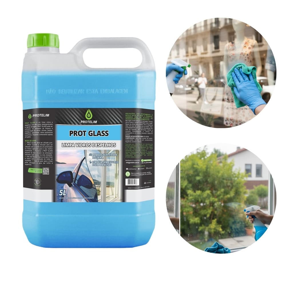 Prot Glass Limpa Vidro Espelho Remove Gordura Protelim 5l