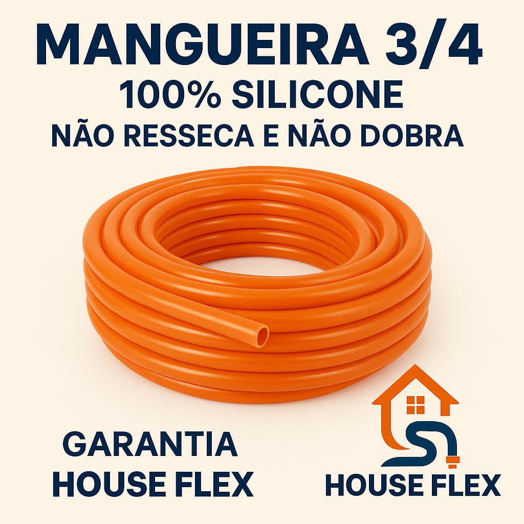 Mangueira Jardim 3/4 Alta Pressão Reforçada Flexível Siliconada Premium