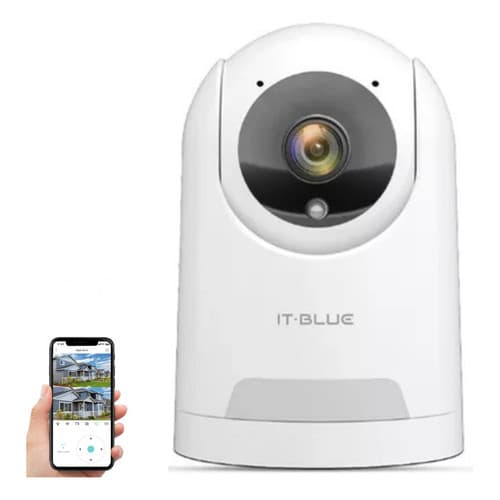 Mini Câmera Inteligente Wifi Hd Com Áudio Integra Com Alexa Branco