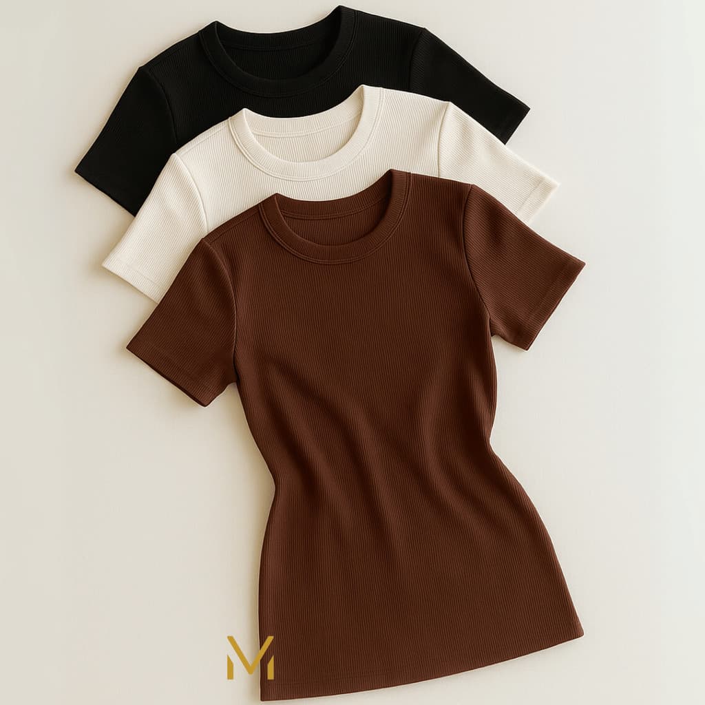 Blusa Feminina Plus Size Ribana Canelado Elegante Tendência