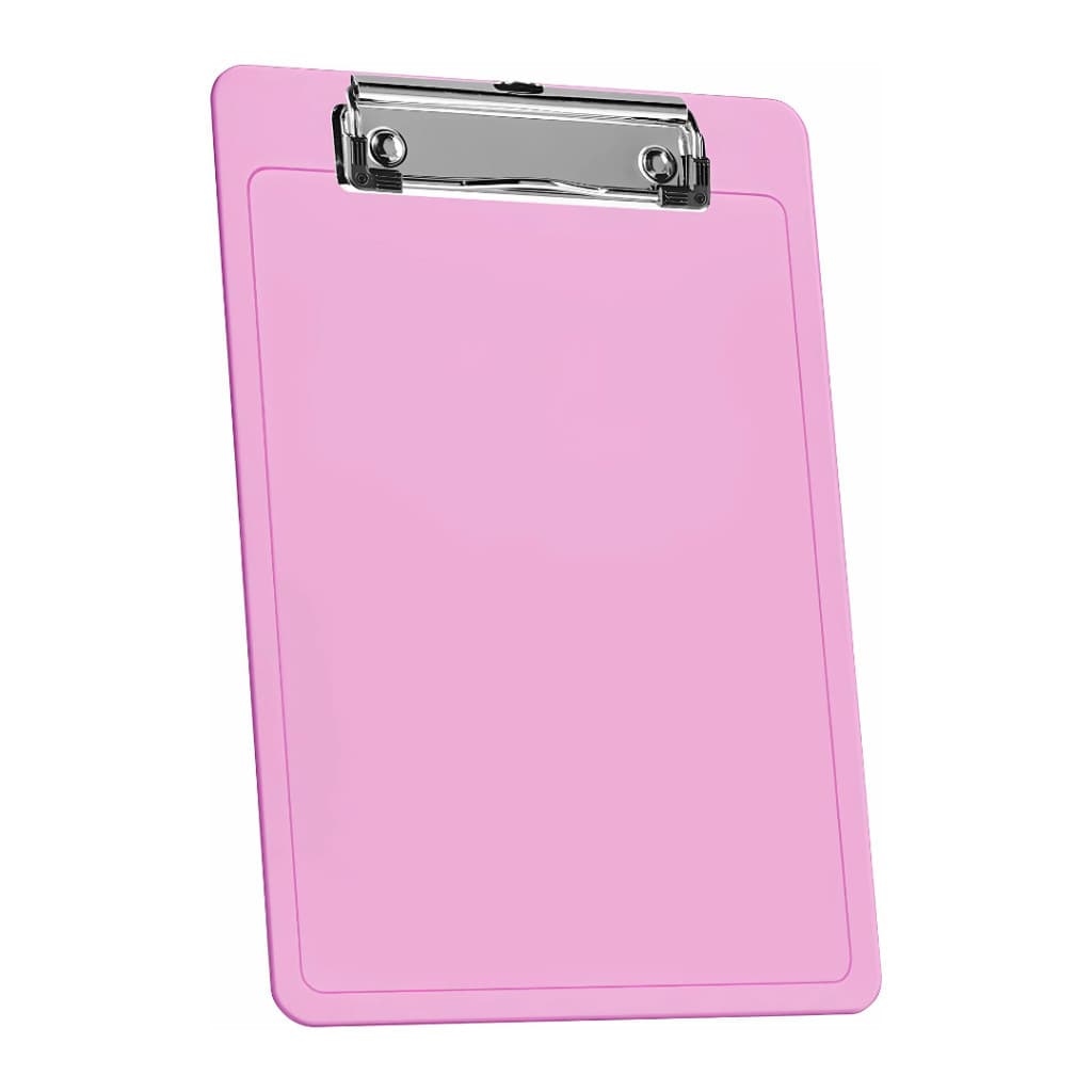 Prancheta Acrimet 137 A5 1/2 Ofício Rosa Clear com Clip Metálico