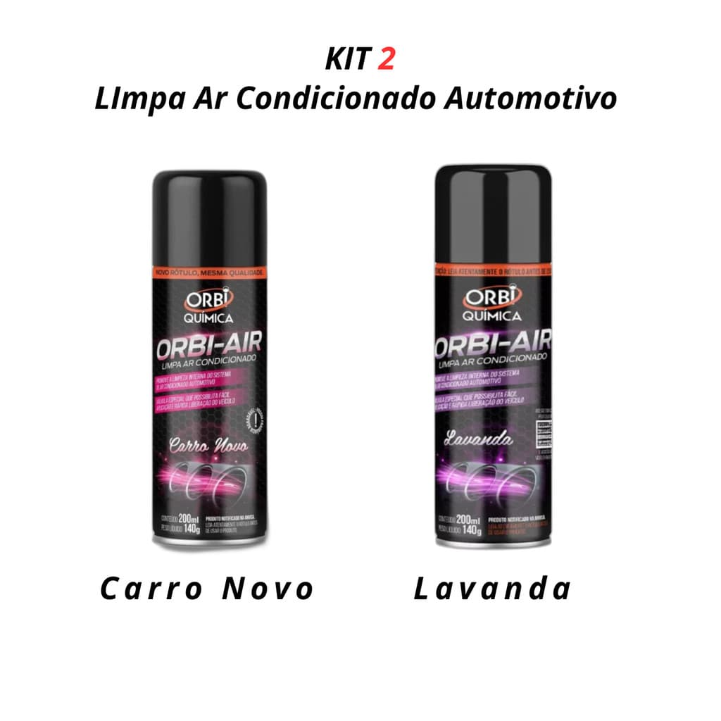 KIT 2 LIMPA AR CONDICIONADO AUTOMOTIVO FRAGRÂNCIAS - 1 CARRO NOVO E 1 LAVANDA