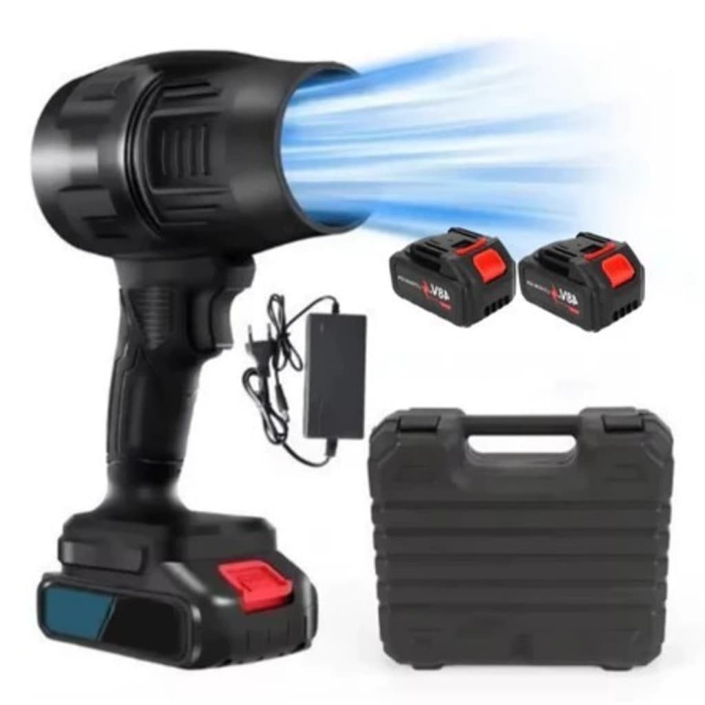 Soprador Turbo Portátil Usb Recarregável 2 Baterias Bivolt Forte 48V