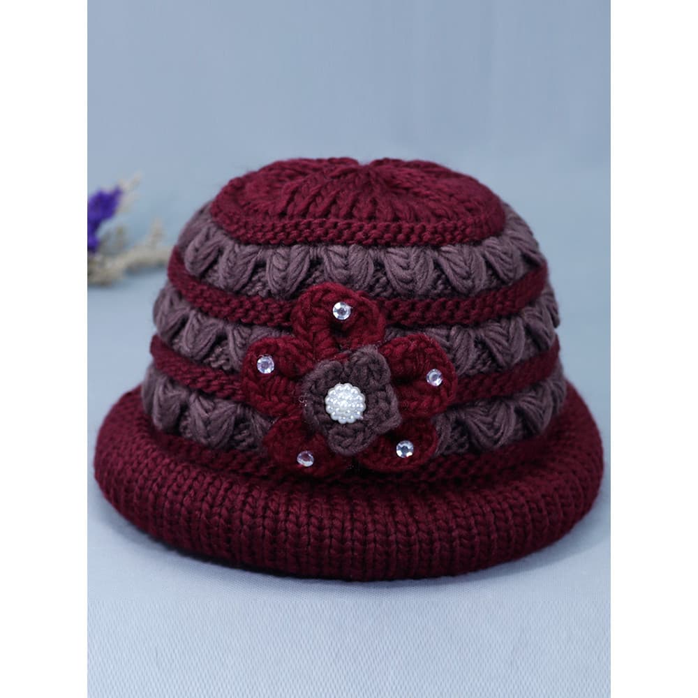 Chapéu de inverno para idosos, mulheres, avó, mãe, idosos, chapéu quente, meia-idade, lã de pelúcia, chapéu de algodão p