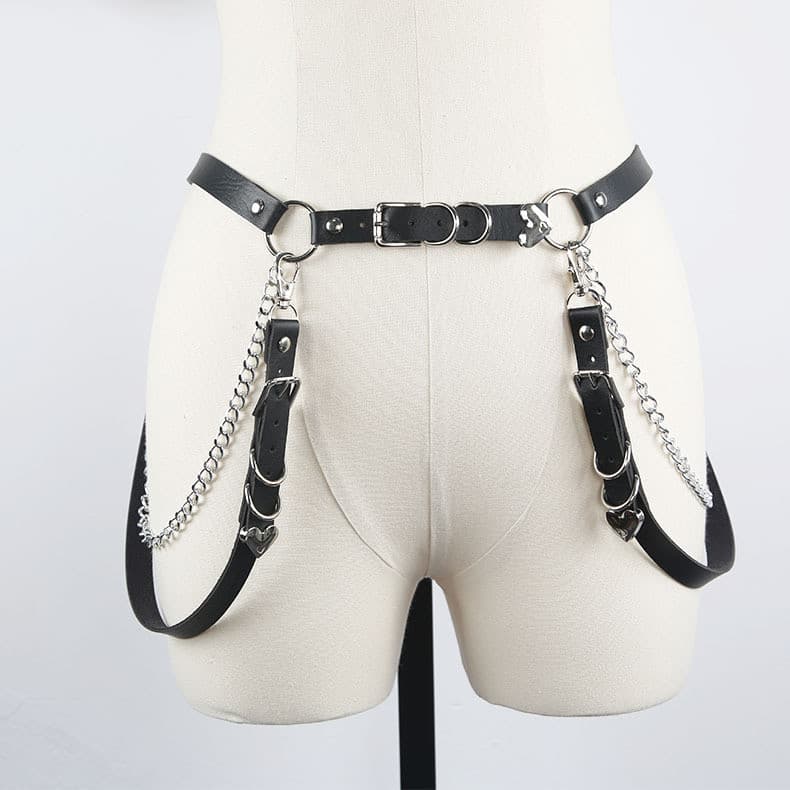 Senhoras corrente de cintura escuro Lolita menina estilo cinto decoração jk corrente menina amor cinta corrente perna an