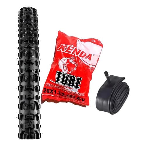 Kit Kenda 01 Pneu E 01 Camara Aro 26x1.95 Cravo Bicicleta Aro 26 Mtb