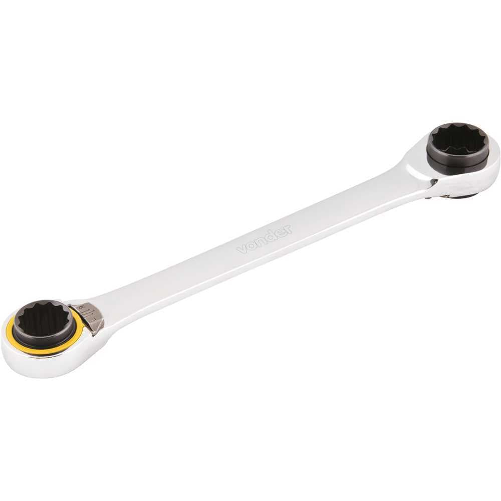 Chave estrela com catraca reversível, 9/16" x 5/8" e 11
/16" x 3/4", VONDER