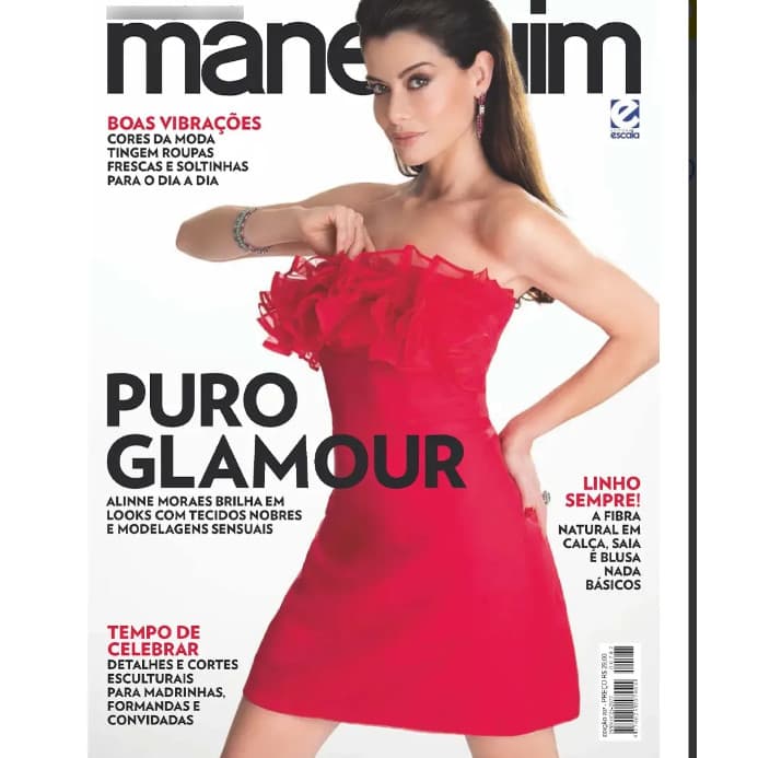 Revista Manequim Edição 787 - Puro Glamour - Alinne Moraes