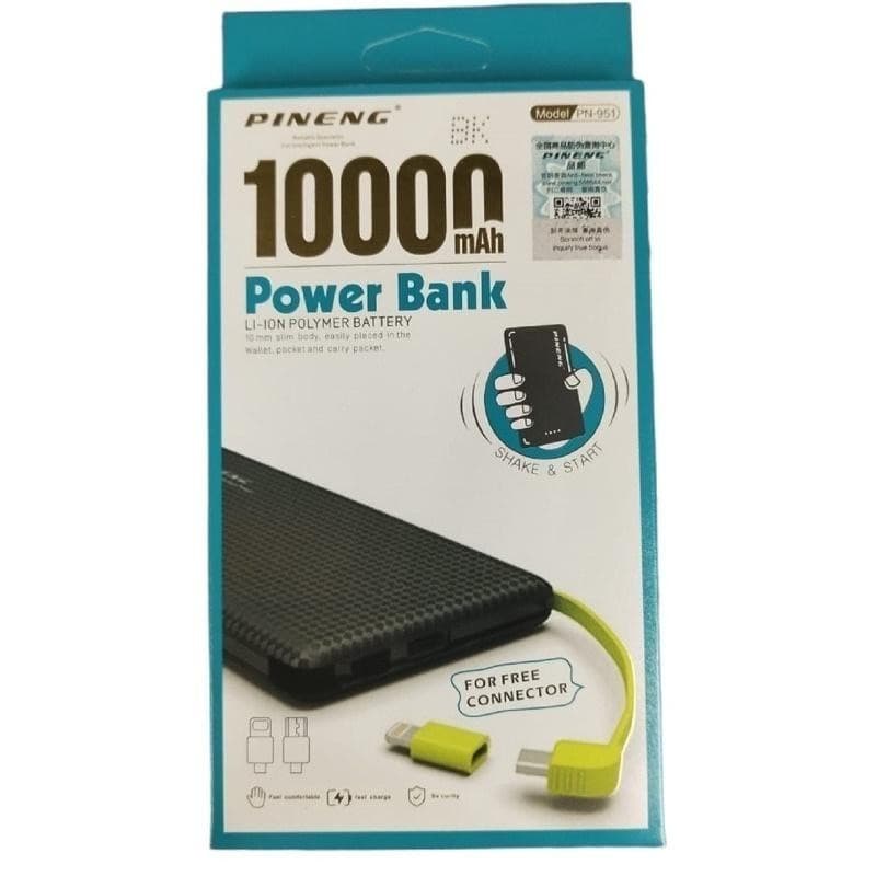 Atacado kit 3/8 Power Bank 10000mAh Slim PN-951 Carregador Portátil Bateria Externa Rápida